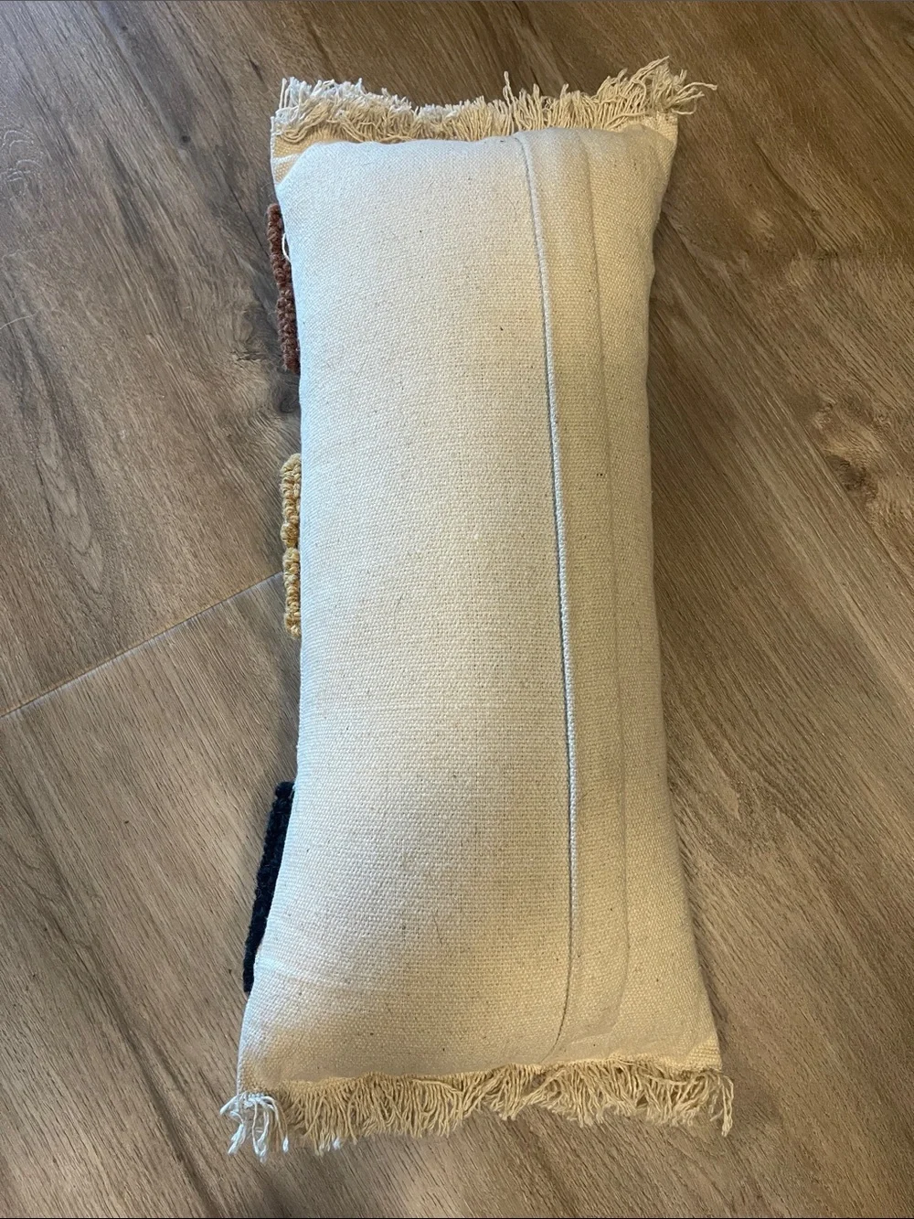 Decorative Dog Pillow with Mustard, Brown & Black Pup Designs Like NEW